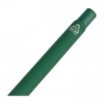 Bolígrafo de aluminio reciclado de un solo color tinta azul color verde segunda vista