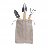 Bolsa de algodón con set de 3 herramientas para el jardín tercera vista