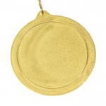 Medalla de metal con cinta color dorado segunda vista
