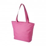 Bolsa con compartimentos de cremallera color rosa