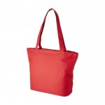 Bolsa con compartimentos de cremallera color rojo