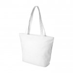 Bolsa con compartimentos de cremallera color blanco