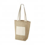 Bolsa de la compra de yute con logo color natural