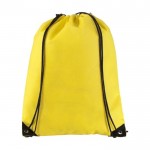 Mochila de cuerdas no tejida 80 g/m2 color amarillo vista frontal