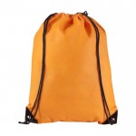 Mochila de cuerdas no tejida 80 g/m2 color naranja vista frontal