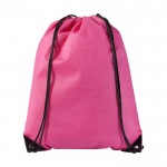 Mochila de cuerdas no tejida 80 g/m2 color fucsia vista frontal