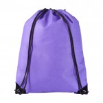 Mochila de cuerdas no tejida 80 g/m2 color morado vista frontal