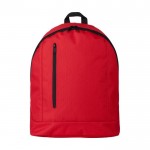 Mochila con bolsillo de cierre vertical color rojo vista frontal