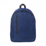 Mochila con bolsillo de cierre vertical color azul marino vista frontal
