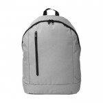 Mochila con bolsillo de cierre vertical color gris vista frontal