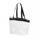 Bolsa transparente personalizada color negro vista detalle 1