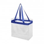 Bolsa transparente personalizada color azul real