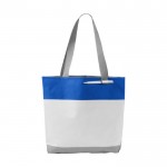 Bolsa para convenciones en poliéster color azul real vista frontal