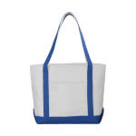 Tote bag personalizado para comprar color azul real vista delantera