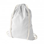 Mochila de cuerdas y de algodón 100 g/m2 color blanco