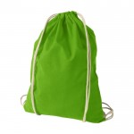 Mochila de cuerdas y de algodón 100 g/m2 color verde lima