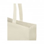 Bolsa de algodón de asas largas 220 g/m2 color natural vista detalle 1
