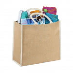 Tote Bag publicitario de Yute color blanco imagen de detalle
