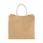Tote Bag publicitario de Yute color blanco vista delantera