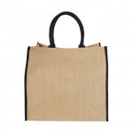 Tote Bag publicitario de Yute color negro vista trasera