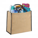 Tote Bag publicitario de Yute color negro imagen de detalle