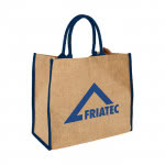 Tote Bag publicitario de Yute color azul con logo