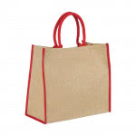 Tote Bag publicitario de Yute color rojo