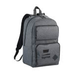 Mochila para pc corporativa con logo color gris con logo