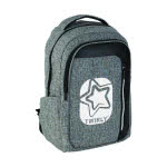 Mochila para portátil con protección RFID color gris con logo