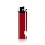 Mechero desechable en varios colores con abridor de botellas color rojo oscuro
