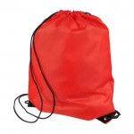 Mochila de cuerdas de poliéster con las esquinas y cuerdas negras primera vista