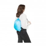 Mochila de cuerdas de poliéster con las esquinas y cuerdas negras tercera vista