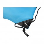 Mochila de cuerdas de poliéster con las esquinas y cuerdas negras sexta vista