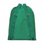 Mochila de cuerdas con asas color verde segunda vista trasera