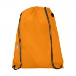 Mochilas saco con bolsillos de malla color naranja segunda vista frontal
