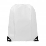 Bolsas saco blancas con detalle a color color negro segunda vista frontal