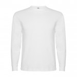 Camiseta de manga larga en algodón y puños canalé 165 g/m2 Roly Direct Pointer color blanco segunda vista