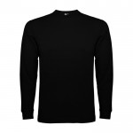 Camiseta de manga larga en algodón y puños canalé 165 g/m2 Roly Direct Pointer color negro segunda vista