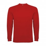 Camiseta de manga larga en algodón y puños canalé 165 g/m2 Roly Direct Pointer color rojo segunda vista