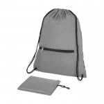 Mochila saco con efecto jaspeado color gris vista detalle 1