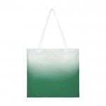 Bolsa reutilizable con degradado color verde segunda vista frontal