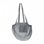 Bolsa de malla en algodón 100 g/m2 color gris