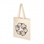 Bolsa algodón reciclado color natural 210 g/m2 color natural vista impresión serigrafía