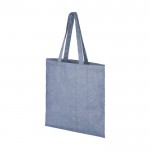Bolsa de algodón y poliéster reciclado color azul