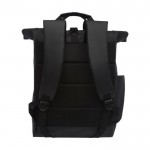 Mochila impermeable para PC portátil color negro segunda vista trasera