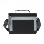 Bolsas isotérmicas para seis latas color negro segunda vista frontal