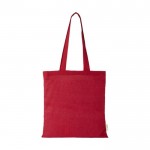 Bolsa tote de algodón 140 g/m2 color rojo segunda vista frontal