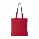 Bolsa tote de algodón 140 g/m2 color rojo segunda vista frontal