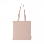Bolsa tote de algodón 140 g/m2 color rosa claro segunda vista frontal