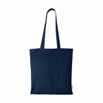 Bolsa tote de algodón 140 g/m2 color azul marino segunda vista frontal